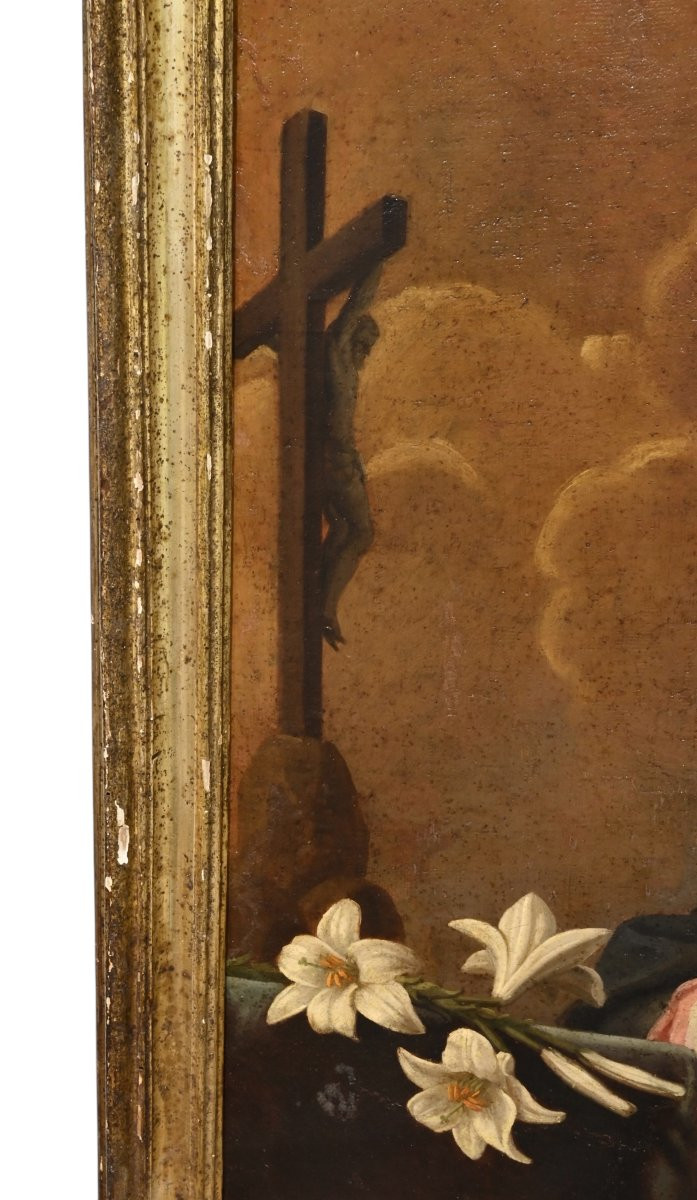 Italian School - Saint In Prayer  - Italy, 18th Century-photo-4